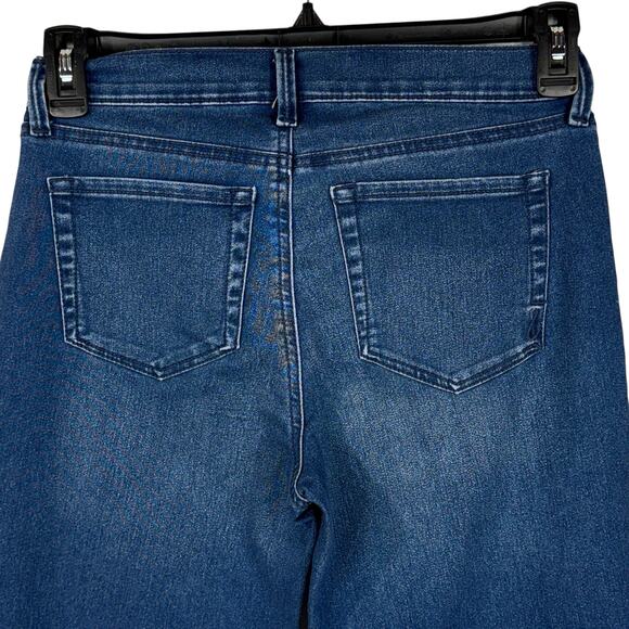 Style & Co SZ 2 Boot Leg Bootcut Jeans Mid-Rise Stretch Pockets Zip-Fly Blue - Picture 5 of 8